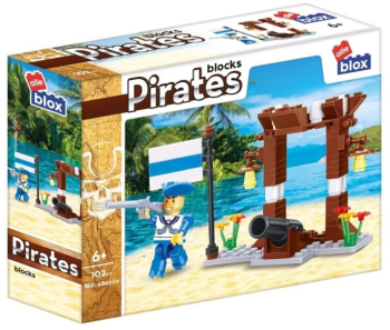 Set de constructie Alleblox Pirati 525222 / 24 / 25 / 27 96-103 piese 19x14x5cm +6 ani 