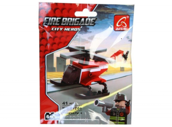 Set de constructie MegaCreative Fire Brigade - elicopter de pompieri - 21204 / 416655 41 piese 6+ 