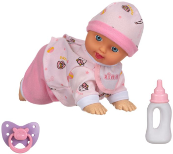 Bebelus pentru fetite 24x9 5x16cm se misca si vorbeste cu biberon si suzeta 