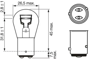 Bec 12V P21/4W 21W / 4W Eco Set 10 Buc Bosch 