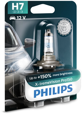 Bec Far H7 55W 12V X-Treme VIsion Pro150 Blister Philips 