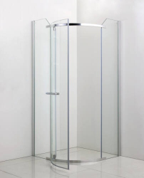 Cabina de dus semirotunda cadru cromat 100x100x190 cm