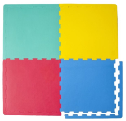Covoaras tip puzzle pentru podea suprafata 1.58 m patrati multicolor 4 buc 