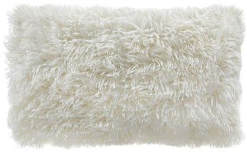 Perna decorativa 50x30 cm Model imitatie Blana Alb Poliester ATU-0808849 