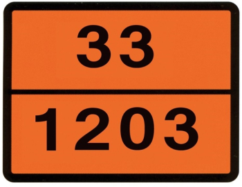 PLACA ADR 33-1203 30X40 CM PETROL HICO 