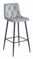 Scaun Bar Fido Catifea Gri Deschis 