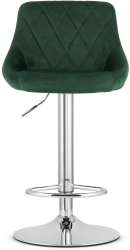 Scaun Bar Kona baza Cromata Catifea Verde 