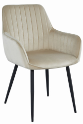 Scaun Bucatarie/Dining Sorenna Catifea Crem 