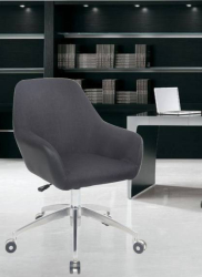 Scaun de birou directorial US63 textil negru 55x57x79-91 cm 
