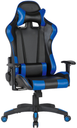 Scaun gaming US90 Silverstone negru si albastru 68.5x61.5x125-134.5 cm 