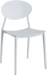 Scaun living Oval alb 41x50.5x81 cm 