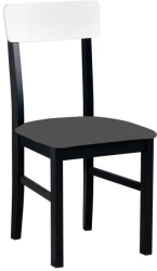 Scaun living/bucatarie Leonix 1 negru-alb/gri 40x43x90 cm UnicSpot 