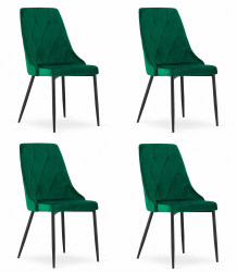 Set 4 Scaune Bucatarie/Dining Teddy Verzi Catifea 