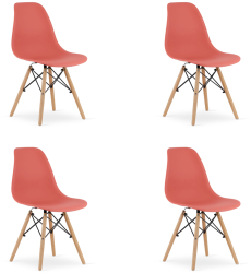 Set 4 Scaune Bucatarie/Dining Velo Rosu Pal 