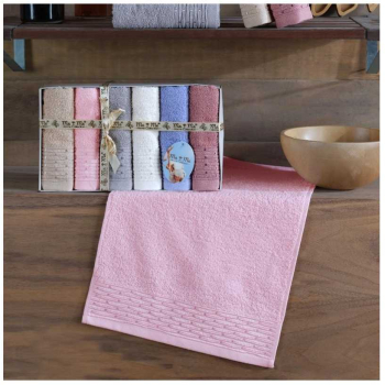 Set 6 prosoape mici de fata bucatarie sau maini cu model cu dungi 
