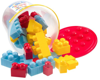 Set caramizi constructie pentru copii 48 piese ambalaj galeata ATU-089539 