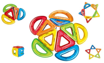 Set caramizi magnetice pentru copii 10 piese Multicolor ATU-087395 