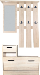 Set mobilier hol Filio stejar alb 90x22x116 cm 