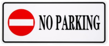 Sticker autoadeziv CSD No parking Din PVC 12 cm x 29 cm 
