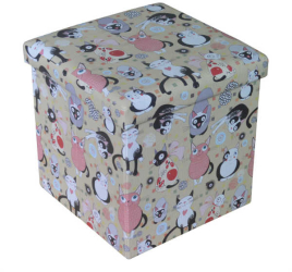 Taburet Design Cats multicolor 38x38x37.5 cm 