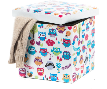 Taburet Design Owls New multicolor 38x38x37.5 cm