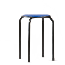 Taburet fix Alicante albastru 30x30x45 cm 