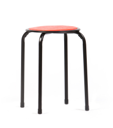 Taburet fix Alicante rosu 30x30x45 cm