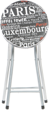 Taburet pliant Cosmo Paris negru 30x30x50 cm 