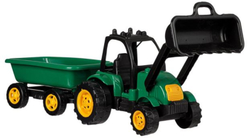 Tractor tip excavator cu remorca 55x15x19 cm Verde ATU-086195 