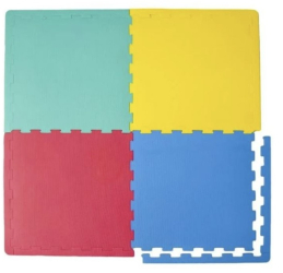 Covoras tip puzzle pentru podea simplu multicolor 4 buc 60x60cm ConceptSeller 
