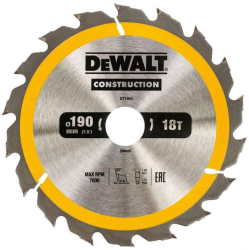 DeWALT - Panza fierastrau circular CONSTRUCTION 190x30mm 18 dinti DT1943-QZ 