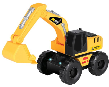 Excavator de santier cu lumini si sunet Galben ATU-089533 