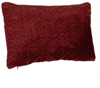 Perna decor husa detasabila cu doua fete cu fermoar si model 55x37x15 cm rosu inchis