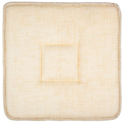 Perna patrata pentru scaun cu doua fete ecru 39x39x3 cm 