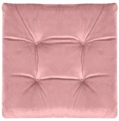 Perna roz pentru scaun imitatie catifea patrata 38x38x4 