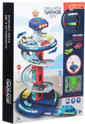 Set de joaca Garaj Auto Pista Circulara cu Turn de Control cu Sunet & Lumini - 26 piese ConceptSeller 