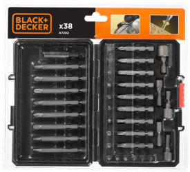 Black+Decker - Set mixt de gaurit si insurubat de 38 piese A7202-XJ 