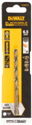 DeWALT - Burghiu HSS-G Black&Gold HEX 6.5mm DT20609-QZ 