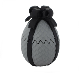 Figurina Sani Ou cu ribbon 75 x 110 mm Gri Negru 