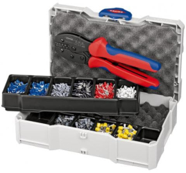 Cleste de sertizat Knipex cu parghie 0.25-6mm² + accesorii 