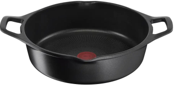 Oala cu capac Tefal Robusto E2497244 aluminiu turnat/sticla 28 cm Negru 