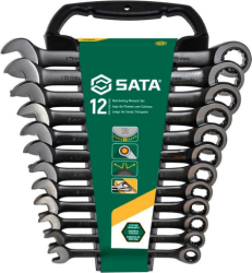 Sata - Set chei combinate cu clichet 12 piese 8-19mm ST08032 