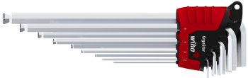 Set chei imbus cromate cu finisaj mat in suport ErgoStar 10 piese Wiha 43851 