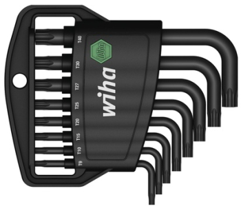 wiha - Set chei Torx in L scurte negru oxidat 9 piese WH36461 