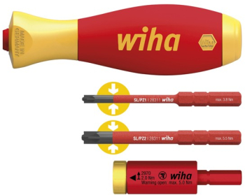 wiha - Surubelnita cu adaptor electric 2970 EasyTorque 2.0 Nm cu suport si biti 4 piese WH41477 
