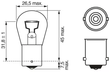 Bec 6V P21W 21W Pure Light Set 10 Buc Bosch 