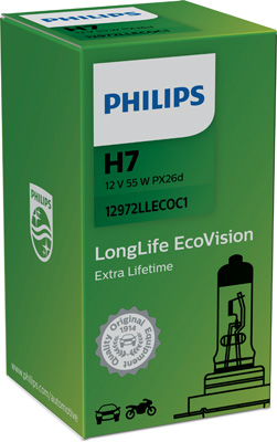 Bec Far H7 55W 12V Longer Life EcoVIsion Cutie Philips 