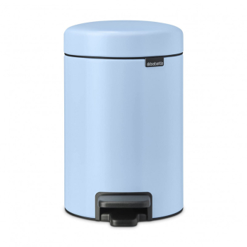 Cos de gunoi cu pedala NewIcon Brabantia 1005524 3 l inchidere moale baza anti-alunecare albastru deschis 