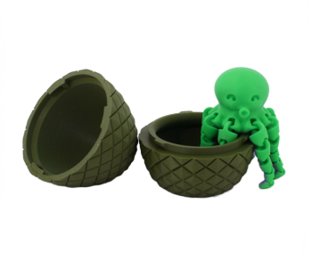 Figurina Sani Ou mediu cu octopus mini 67x 85 mm Verde inchis Verde 