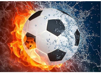 Goblen mozaic cu diamante Zola model minge de fotbal 30x40 cm 